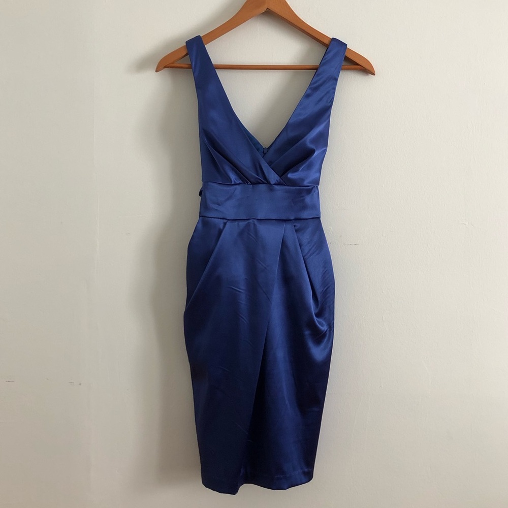 City Triangles Blue Satin Dress